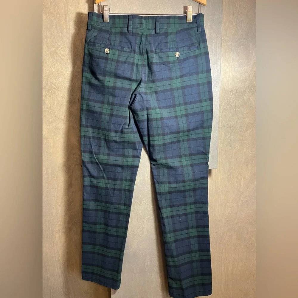 Old Navy Blackwatch Plaid Ultimate Straight Built-In Flex Chino Pants 28x30